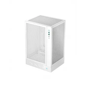 PC korpuss DeepCool R-CH170-WHNPI0D-G-1 tornis balts, Mini-ATX, LED displejs, 305 mm GPU, 172 mm CPU dzesētājs