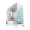 PC korpuss DeepCool CG580 4F WH Midi Tower ATX/Micro ATX/ITX, rūdīts stikls, 3×120mm + aizmugurējais 120mm ventilators, balts
