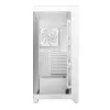 PC korpuss DeepCool CG580 4F WH Midi Tower ATX/Micro ATX/ITX, rūdīts stikls, 3×120mm + aizmugurējais 120mm ventilators, balts