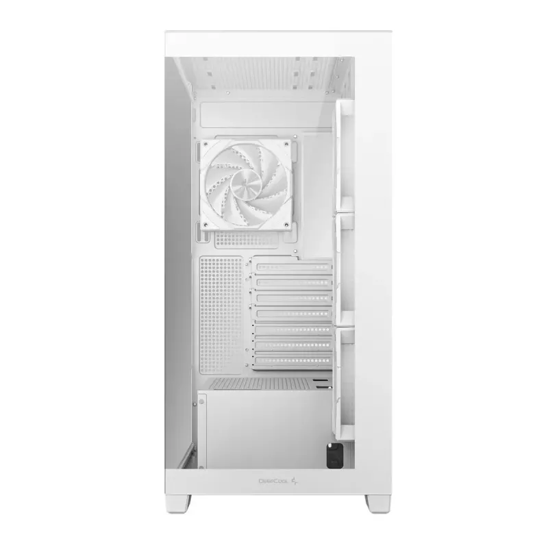 PC korpuss DeepCool CG580 4F WH Midi Tower ATX/Micro ATX/ITX, rūdīts stikls, 3×120mm + aizmugurējais 120mm ventilators, balts