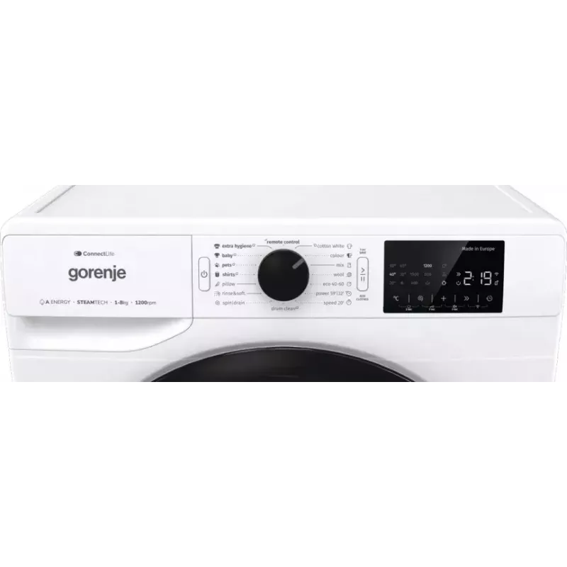 Gorenje WPNEI82A1SWIFI veļas mazgājamā mašīna Front-load 8 kg 1200 RPM Balta