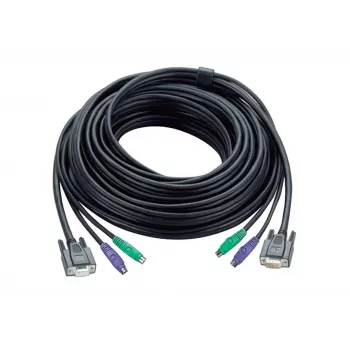 ATEN PS/2 HDB KVM kabelis 1,2 m melns