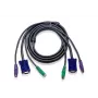 ATEN 10 pēdu PS/2 KVM kabelis, melns, 3 m