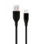 GEMBIRD Premium silikona Type-C USB uzlādes un datu kabelis, 1,5 m - Melns