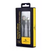GEMBIRD Premium silikona Type-C USB uzlādes un datu kabelis, 1,5 m - Melns