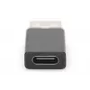 DIGITUS USB Type-C adapteris, A uz C vīr./siev., 3A, 5GB, 3.0 versija, melns