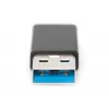 DIGITUS USB Type-C adapteris, A uz C vīr./siev., 3A, 5GB, 3.0 versija, melns