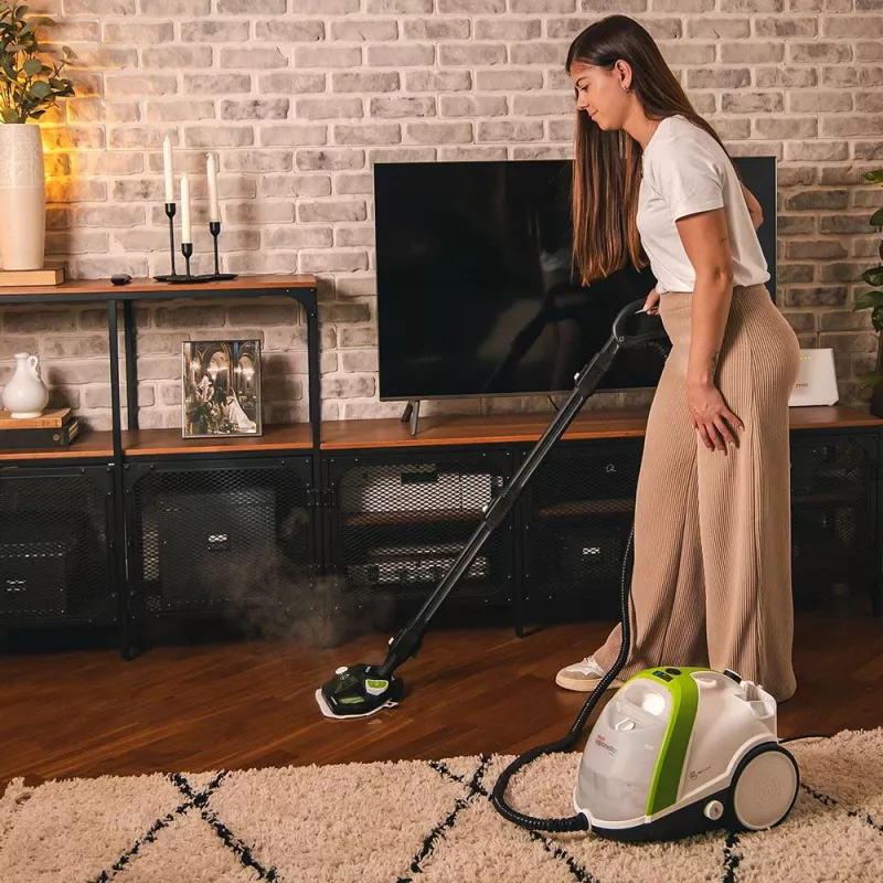 Polti Vaporetto Smart 110 Eco cilindru tvaika tīrītājs 1500 W Melns, Zaļš, Balts