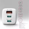 Axagon ACU-DPQ65W PD3.0 & QC4+ 3x IZVADI sienas lādētājs 65W
