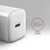 Sienas lādētājs Axagon ACU-PD30W 1x QC3.0/AFC/FCP/PD Type-C 30W Balts