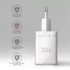 Sienas lādētājs Axagon ACU-PD30W 1x QC3.0/AFC/FCP/PD Type-C 30W Balts