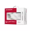 Sienas lādētājs Axagon ACU-PD30W 1x QC3.0/AFC/FCP/PD Type-C 30W Balts