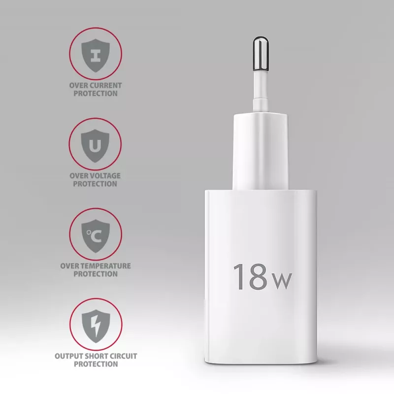 Axagon ACU-QC18W QC3.0 1xIZEJA sienas lādētājs 18W