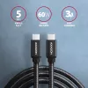 Axagon BUCM3-CM30AB SPEED USB-C <> USB-C 3.2 Gen 1 kabelis 3 m