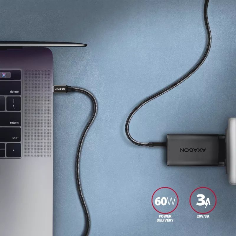 Axagon BUCM3-CM30AB SPEED USB-C <> USB-C 3.2 Gen 1 kabelis 3 m