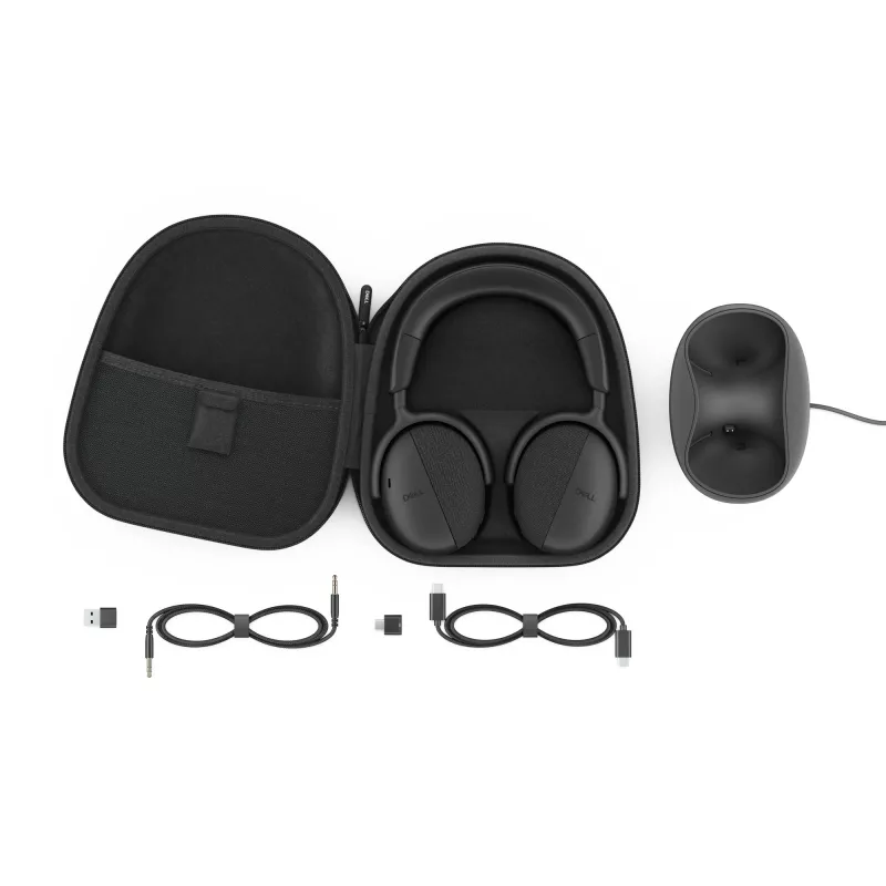 DELL Pro Premium Wireless ANC Headset - WL7024, vadu un bezvadu, zvaniem/mūzikai, 20 - 20000 Hz, 297 g, austiņas, melna
