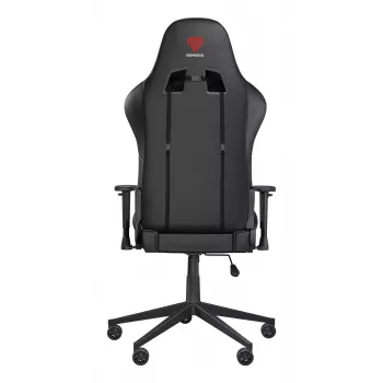 Spēļu krēsls GENESIS Nitro 440 G2, polsterēts sēdeklis, audums/mākslīgā āda, pelēks/melns, maks. 120 kg, regulējama atzveltne un 1D roku balsti