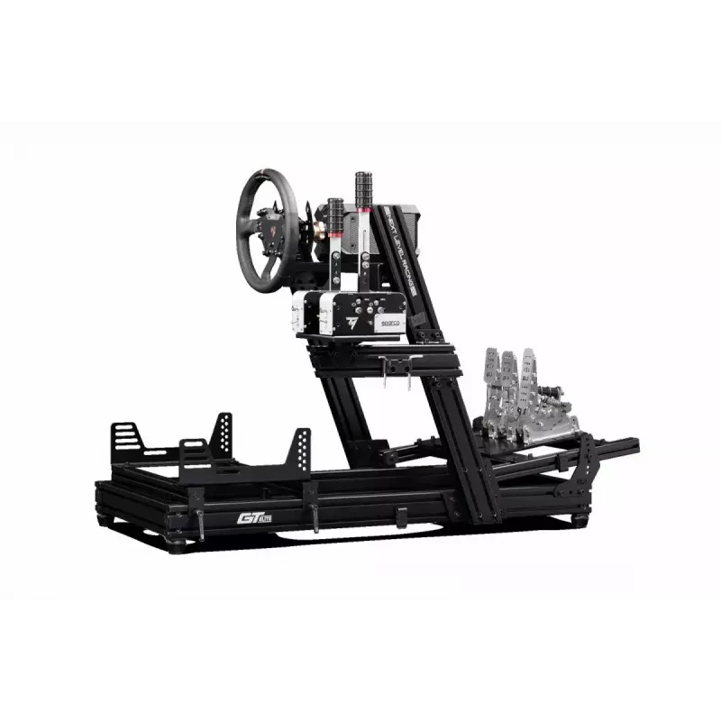 Racing simulator cockpit Next Level Racing GTElite Wheel Plate Edition — Alumīnija un oglekļa tērauda stūres un pedāļu montāžas platforma