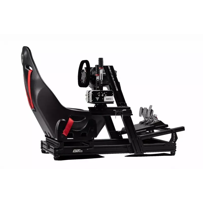 Racing simulator cockpit Next Level Racing GTElite Wheel Plate Edition — Alumīnija un oglekļa tērauda stūres un pedāļu montāžas platforma
