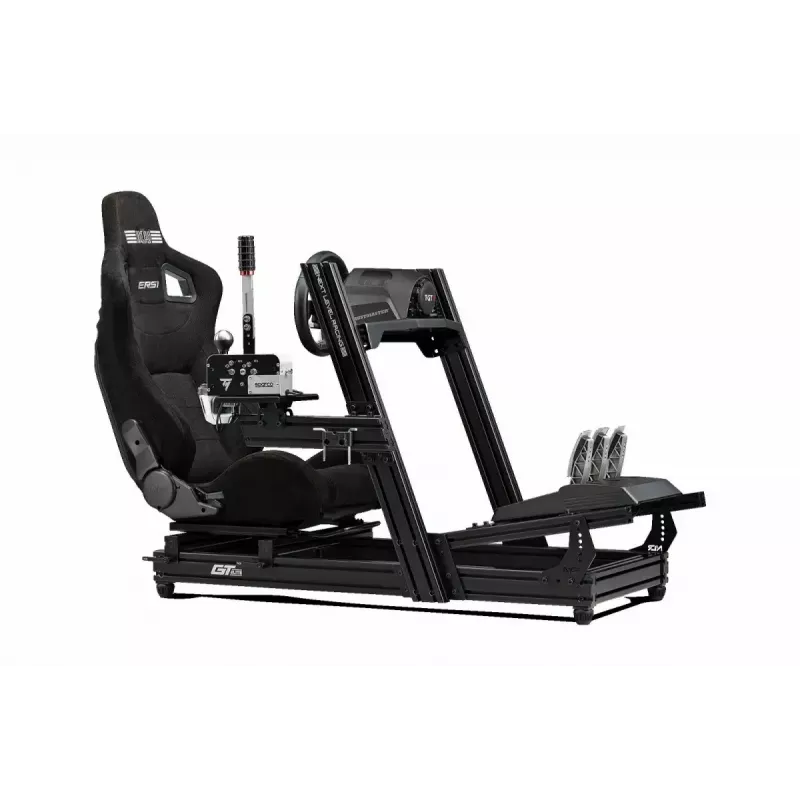 Racing simulator cockpit Next Level Racing GTElite Wheel Plate Edition — Alumīnija un oglekļa tērauda stūres un pedāļu montāžas platforma