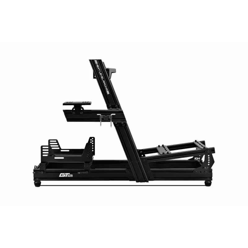 Racing simulator cockpit Next Level Racing GTElite Wheel Plate Edition — Alumīnija un oglekļa tērauda stūres un pedāļu montāžas platforma