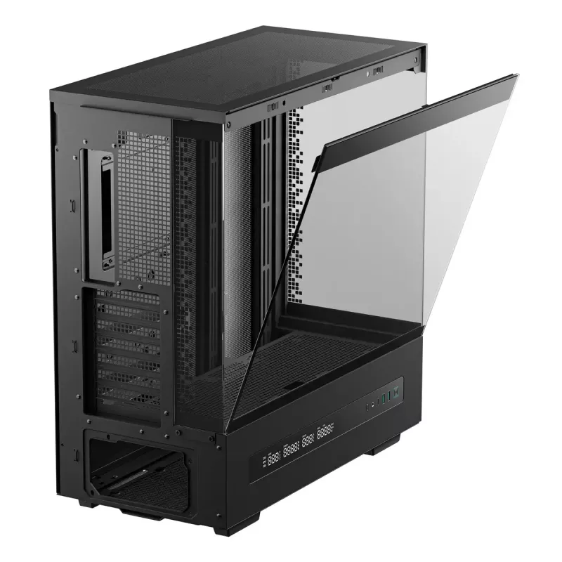 PC korpuss DeepCool CH690 DIGITAL Tower Melns — ATX/Micro-ATX/Mini-ITX, LCD displejs, 3x2,5 collu + 1x3,5 collu nodalījumi, līdz 450 mm GPU, 182 mm CPU dzesētājs