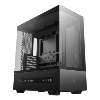 PC korpuss DeepCool CH690 DIGITAL Tower Melns — ATX/Micro-ATX/Mini-ITX, LCD displejs, 3x2,5 collu + 1x3,5 collu nodalījumi, līdz 450 mm GPU, 182 mm CPU dzesētājs