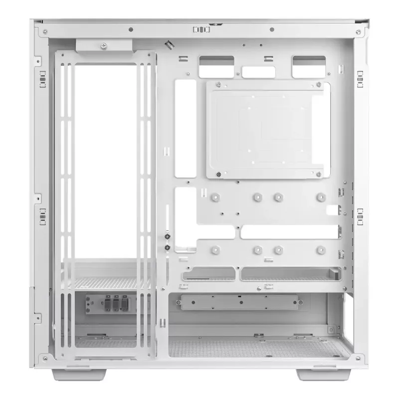 PC korpuss DeepCool CH690 Tower White — ATX/microATX atbalsts, LCD displejs, 3x2.5 collu sloti, 1x3.5 collu, GPU līdz 450 mm, CPU dzesētāja augstums 182 mm