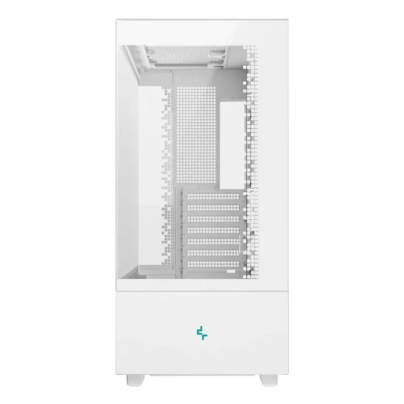 PC korpuss DeepCool CH690 Tower White — ATX/microATX atbalsts, LCD displejs, 3x2.5 collu sloti, 1x3.5 collu, GPU līdz 450 mm, CPU dzesētāja augstums 182 mm