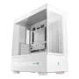PC korpuss DeepCool CH690 Tower White — ATX/microATX atbalsts, LCD displejs, 3x2.5 collu sloti, 1x3.5 collu, GPU līdz 450 mm, CPU dzesētāja augstums 182 mm