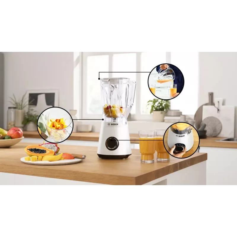Bosch Serie 4 MMB6141W blenderis 1,5 L Galda blenderis 1200 W Balts