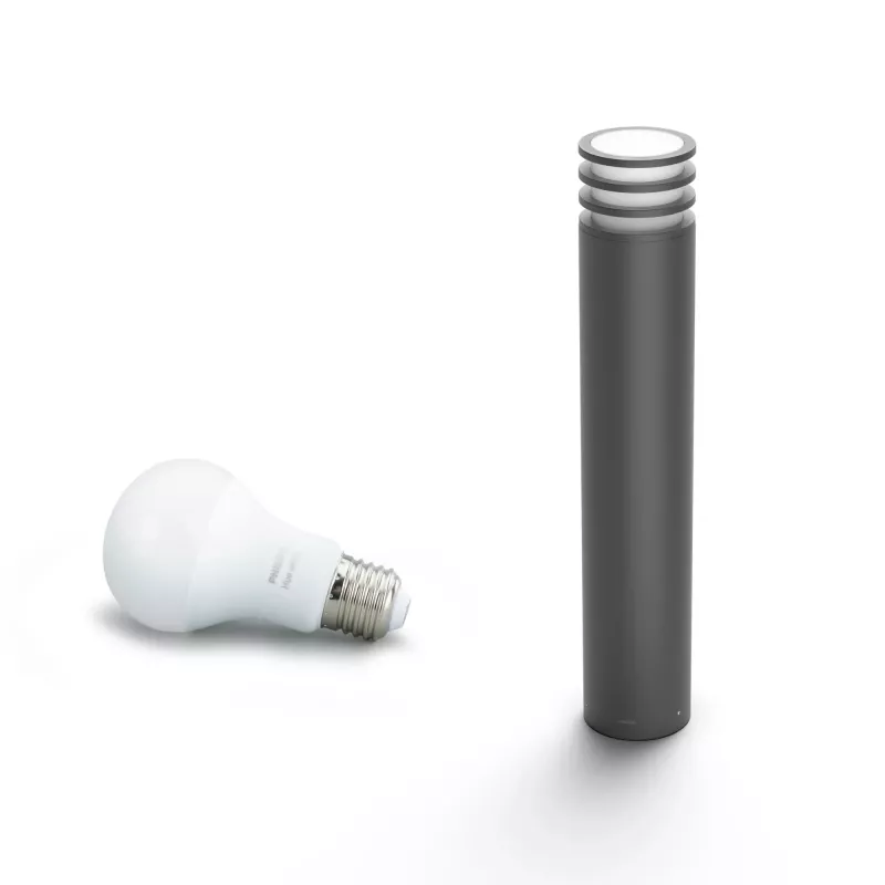 Viedā āra staba lampa Philips Hue White Lucca Outdoor post 1740393P0
