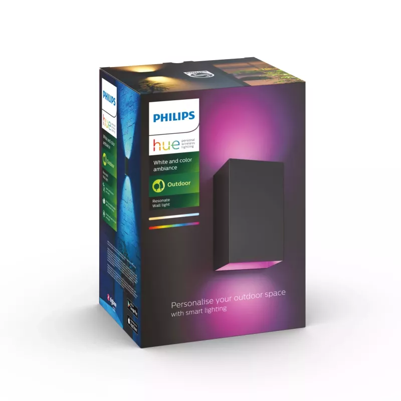 Philips Hue balta and colour ambience Resonate āra sienas gaismeklis