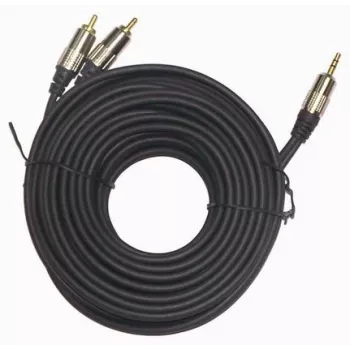 GEMBIRD 3,5 mm stereo uz 2xRCA spraudņiem 1,5 m kabelis - apzeltīti savienotāji