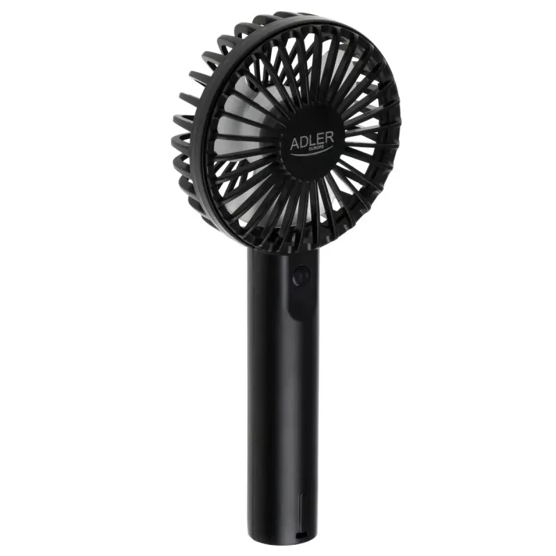 Galda ventilators Adler AD 7338 Mini USB — 7 cm diametrs, 3 ātrumi, melns