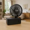 Galda ventilators Adler AD 7336 — salokāms mini ventilators, 6,5 cm diametrs, 1 ātrums, melns