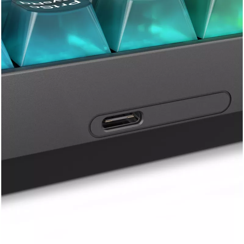 Mehāniskā spēļu tastatūra Lenovo Legion K510 Mini Pro 75% US English, 84 taustiņi, RGB, USB, 1,8 m kabelis, melna/caurspīdīga
