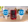 Pilienveida kafijas automāts Bosch TKA2M114 — 1,25 L ūdens tvertne, 15 krūzēm, sarkans