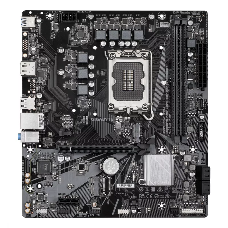 GIGABYTE H610M D3W DDR4 mātesplate - atbalsta 14. paaudzes Intel Core CPU, 5+1+1 fāžu VRM, līdz 3200MHz DDR4, 1xPCIe 3.0 M.2, 1GbE LAN, USB 3.2 Gen 1