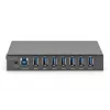DIGITUS USB 3.0 HUB - 7 Port - Industrial Metal PSU 15-kV ESD Table Wall DIN Rail mount
