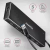 Axagon HUE-F7A 7x USB 3.2 Gen 1 ALU FLAT centrmezgls ar mikrobarošanas ieeju 1m USB-A USB 3.2 Gen 1 (3.1 Gen 1) Type-A 5000 Mbit/s Melns