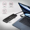 Axagon HUE-F7A 7x USB 3.2 Gen 1 ALU FLAT centrmezgls ar mikrobarošanas ieeju 1m USB-A USB 3.2 Gen 1 (3.1 Gen 1) Type-A 5000 Mbit/s Melns