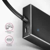 Axagon HUE-F7A 7x USB 3.2 Gen 1 ALU FLAT centrmezgls ar mikrobarošanas ieeju 1m USB-A USB 3.2 Gen 1 (3.1 Gen 1) Type-A 5000 Mbit/s Melns