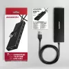 Axagon HUE-F7A 7x USB 3.2 Gen 1 ALU FLAT centrmezgls ar mikrobarošanas ieeju 1m USB-A USB 3.2 Gen 1 (3.1 Gen 1) Type-A 5000 Mbit/s Melns