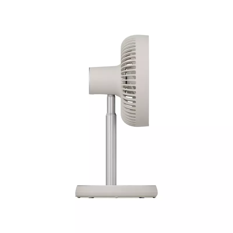 Stāvventilators Duux Rize Flex 21 cm, 4 ātrumi, svārstīšanās, 10 W, pelēcīgi bēšs