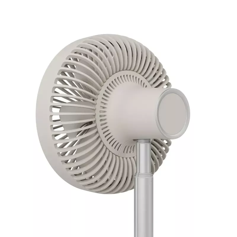Stāvventilators Duux Rize Flex 21 cm, 4 ātrumi, svārstīšanās, 10 W, pelēcīgi bēšs