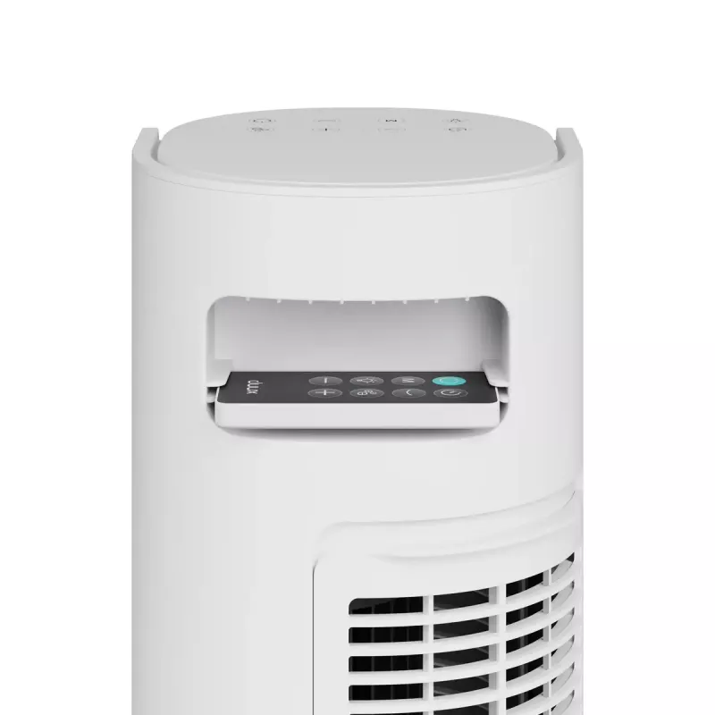 Torņa ventilators Duux Elevate DXTF02 — 29 cm diametrs, 12 ātrumi, svārstības, 4–40 W, balts