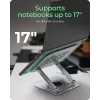 Klēpjdatora statīvs RAIDSONIC IB-NH300-R, alumīnija, sudraba krāsā, piemērots 17 collu (43,2 cm) ierīcēm, 360° rotācija, 280×230×550 mm