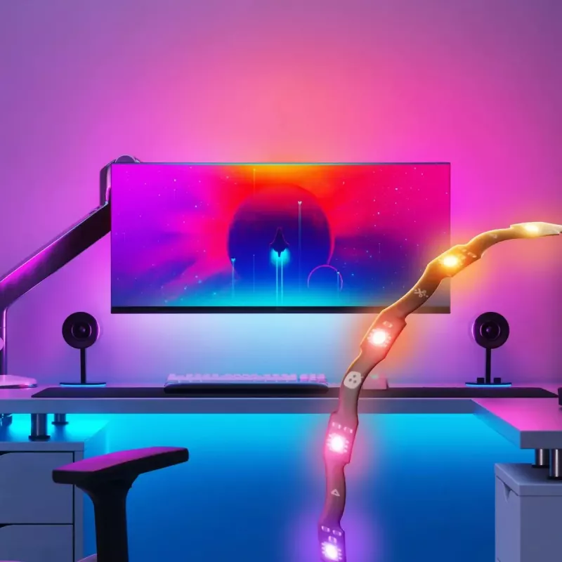 LED gaismas josla Nanoleaf N7601K00-1LS4D 2,5 m, 10 W, daudzkrāsu RGB