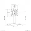 Neomounts DS45-430BL12 TV statīvs 23-43 collas - grozāms, 109,2 cm (43 collas), 100 x 100 mm, 200 x 200 mm, -35 - 35°, Tērauds, Melns